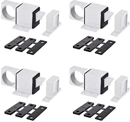 PATIKIL Porta Bullone Scrocco, 4pz Alluminio Lega Sicurezza Automatico Finestra Cancello Molla Rimbalzo Blocco, Bianco