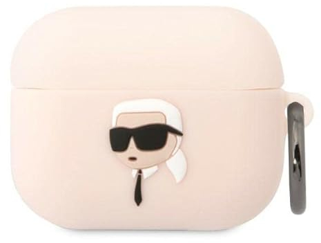 Karl Lagerfeld Silicone NFT Karl Head 3D hülle AirPods Pro, Rosa