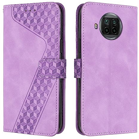 YIRRANZD Custodia per Xiaomi Mi 10T Lite 5G, Cover a Libro in Pelle PU con Slot Cart e Silicone TPU Bumper, Flip Caso Portafoglio Cover per Xiaomi Mi 10T Lite 5G (Viola)