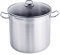 XL Edelstahl Kochtopf mit Glas Deckel - 15 L / 28 x 25 cm - Universaltopf mit Aluminium Kapselboden - Suppen Eintopf Universal Koch Topf für Herd und Ofen