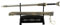 hanaiette 1 x God of War Chaos Klinge Donner Hammer Axt Schwert Waffe Modell Schlüsselanhänger mit Display-Ständer (Standardmodell 15)