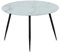 MOG CASA Mesa de Comedor Fija Redonda Corin | 120 x 120 x 75 cm | Ideal para Cocina o Salón | Ideal para 4 a 6 Personas | Tablero con Efecto Mármol Blanco | Patas de Metal en Negro