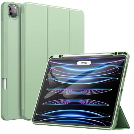 FANSONG Schutzhülle für iPad Air 13 2024, Schutzhülle für iPad Pro 12,9 Zoll 2022, 2021, 2020, 2018, TPU, unterstützt iPad Pencil Ladeständer, automatische Wake/Sleep-Funktion, Smart-Cover für iPad