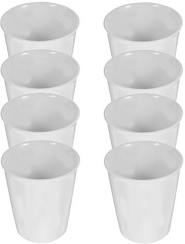 SOLUSTRE Tazze in Ceramica per Bere Acqua e Caffè da 180ml Set di 10 a Forma di Bicchiere di Carta, Tazze Creative Design Elegante e Resistente Adatte per Ufficio e Bar