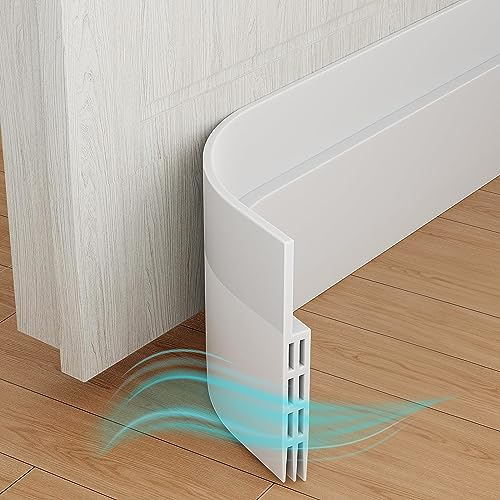 Veddelholzer 2 x 1 m tagliato a misura guarnizione per porte autoadesiva guarnizione fondo bianco e marrone perfetto isolamento acustico della porta e protezione da insetti e odori