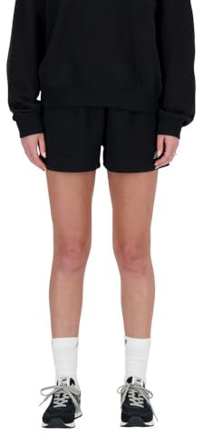 New Balance Damen Sport Essentials French Terry Shorts, Black, S