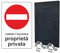 Pubblimania Proprietà Privata Vietato l'accesso Cartello di segnaletica stradale In metallo con kit di staffe e bulloni per installazione a Paletto cm 40x60 (Proprietà Privata)