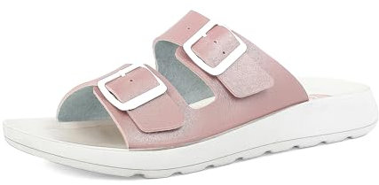 inblu Ciabatte Mare Donna Doppia Fascia con Fibbia Regolabile, 35/41, Sandali, Rosa, 38 EU