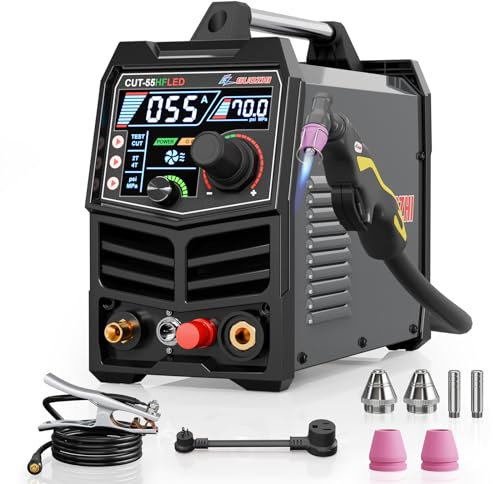 GZ GUOZHI Taglierina al plasma 55Amp Ad Alta Frequenza Non-Touch Arc Display Schermo Digitale Inverter DC 110/220V Doppia Tensione Blowback Macchina da Taglio al Plasma CUT-55HFLED