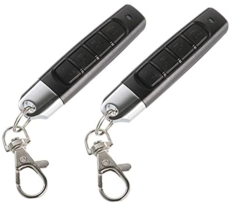Sunydog 2 Packs 433 MHz Auto Alarm Garage Door Fernbedienung Duplicator Klon Code Scanner Sender Sicherheit Alarm Elektronische Tore 4 Schlüssel Fernbedienung Schlüsselkopierer, Schwarz