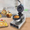 LSHFYV Machine de Fabrication de Hamburgers UFO, Machine Commerciale de Presse à panini de Glace, gaufrier de Remplissage de crème glacée 50-300 ℃ contrôle de la température Chauffage Double Face,A
