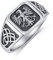 YueYuan Keltischer Adler Ring 925 Sterling Silber Adler Siegelring Tierische Ringe Vintage Schmuck Geschenk für Ehemann Veteranen Herren