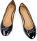 Dernolsea Womens Ballet Flats, Patent Leather Bow Round Toe Foldable Flat Slip On Pumps Dolly Ballerina Shoes Black 5 UK