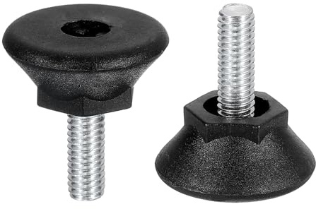DTGN 24Pack Pieds réglables de nivellement M6x17x24mm(DxLxOD) Noir | de meubles à visser, Pieds de nivellement de meubles réglables, Adaptés pour meubles