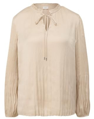 s.Oliver BLACK LABEL Bluse mit Plissée-Struktur beige 44