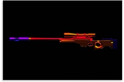 CSGO AWP Super Magnum Sniper Rifle Model Poster Vintage Poster Wall Art Canvas Poster Room Decoration Aesthetic Poster Printed Decoration Poster Living Room Veranda Decoration Paintings Stude