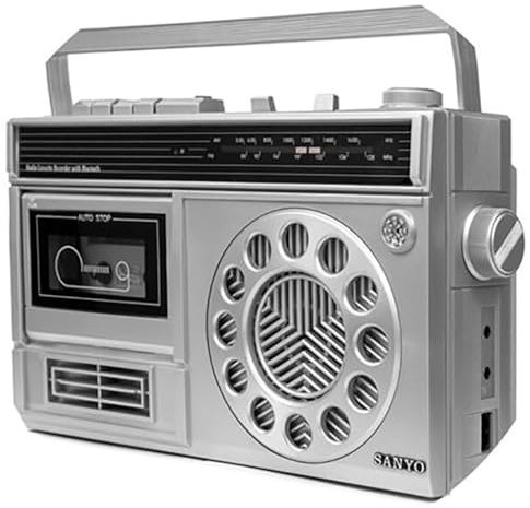 Radio Cassete Retro Grande AC/DC Sanyo Bluetooth Mic.