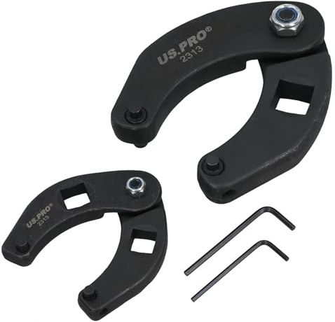 AB Tools Adjustable Gland Nut Pin Wrench Spanner for Hydraulic Cylinders 1in – 6in 2pc