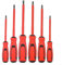 URPIZY Lot de 6 tournevis isolés magnétiques cruciformes plats pour électriciens - Différentes tailles - Embouts de tournevis en métal pour bricoleurs