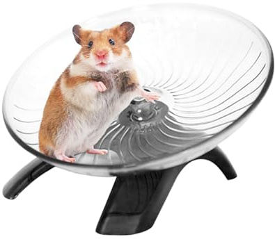 Hamster Wheel, Hermit Crab Climbing Toys Silent Exercise Running Wheel, Small Animal Exercise Wheels Hermit Crabs Wheel for Hamsters, Gerbils, Mice or Other Small Animals(Grey)
