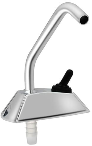 Robinet d'évier à commande électrique pour évier à eau froide de 9,5 mm pour camping-car, caravane, yacht, bateau, camping chromé