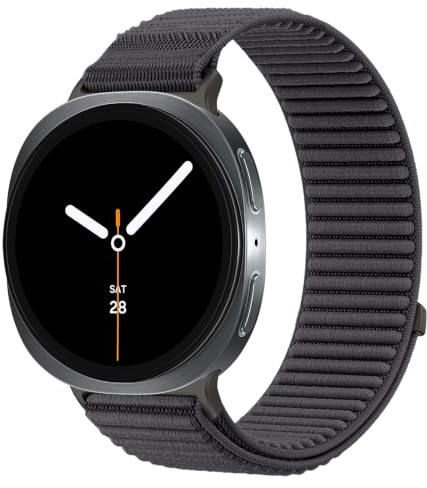 YuiYuKa Ein klick Nylon Armband für Samsung Galaxy Watch 8 Armband 40mm 44mm/8 Classic Band 46mm Herren Damen,Elastisch Stoff Sport Loop Armbänder Verstellbare Ersatzarmband für Samsung Watch 8