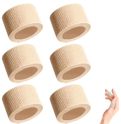 CQXSYTBN Bande Protection Ampoules Pied 6 Rouleaux 2cm x 1m | Pansement Anti-Frottement, Pour Talon et Orteils, Ruban Auto-Adhésif Invisible, Soulage Pression, Sport Randonnée Course