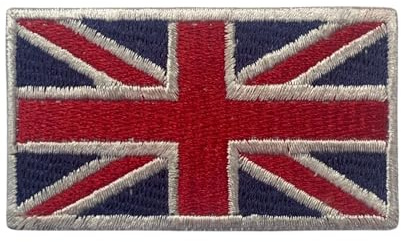 Mini Country Flag Patches 3×2 cm – Embroidered Iron-On/Sew-On National Badge Set for Jackets, Backpacks, Hats & DIY Craft (United Kingdom)