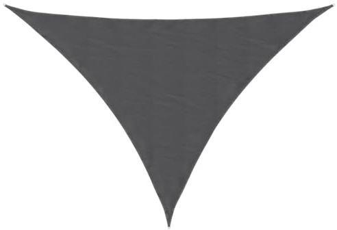 HOMELEN Tenda da sole in tessuto Oxford triangolare, 4 x 4 x 5,8 m, antracite, tenda parasole per giardino, terrazza, pergolato e balcone, protezione UV al 90%, kit di montaggio, impermeabile UV50+