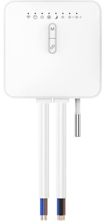 Wesafrae Termostato Inteligente Tuya ZigBee para Radiador de Calefacción con Cable Piloto Compatible con para Control Remoto de Monitoreo de Electricidad
