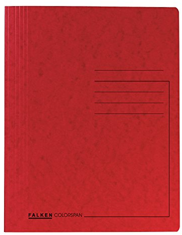 Original Falken 25er Pack Premium Spiralhefter. Made in Germany. Aus extra starkem Colorspan-Karton für DIN A4 kaufmännische Heftung rot Hefter Dokumentenmappe ideal für das Büro und die Schule
