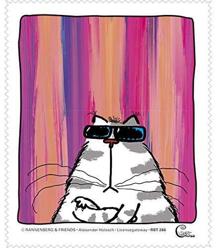 Brillenputztuch - Katze - Catzz - Ich bin bereit 15x18cm