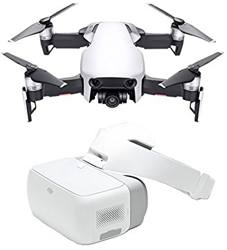 DJI Mavic Air + Goggles Brille - Drohne mit 4K Full-HD Videokamera inkl. Fernsteuerung I 32 Megapixel Bilderqualität und bis 4 km Reichweite - Weiß