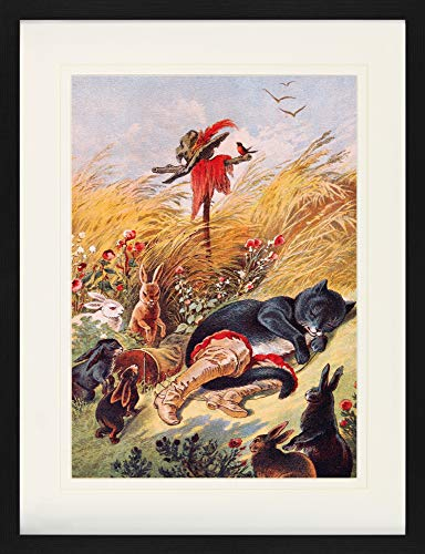 1art1 Carl Offterdinger Poster Der Gestiefelte Kater Gerahmtes Bild Mit Edlem Passepartout | Wand-Bilder | Im Bilderrahmen 80x60 cm