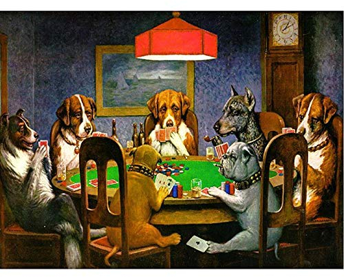 YDPTYANG Kinder Puzzle 1000 Stück Hund, Der Poker Spielt - Erwachsene Hölzernes Amateur Art Spiel - Creative Spielzeug