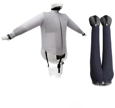 EOLO Stirasciugatrice SA04 E INOX Stira Asciuga Camicie Pantaloni Panni Manichino Stiro Verticale Ferro Professionale Robot Asciugabiancheria 2 Programmi Made in Italy Garanzia 5 Anni Efficienza A++