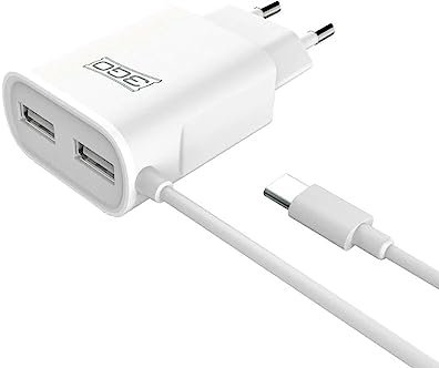 Cargador USB Pared 3GO MICROUSB 5V 2A 1,5M 2PUERTOS