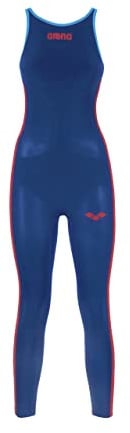 ARENA Powerskin R-EVO+ Open Water Racing Swim Suit Open Back Womens Triathlon Swimsuit Full Body,Ocean Blue