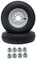 2 Stück Anhänger Deli Reifen Ersatzrad für Stema DDR Mittelloch 63mm Komplettrad 4.00-8/4.80-8 4PR Index 62M Rad inklusive 8x Kegelradmuttern