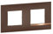BTicino - Plaque Altège Collection Déco 2 postes finition Terre de sienne - marron avec liseré effet cuivre