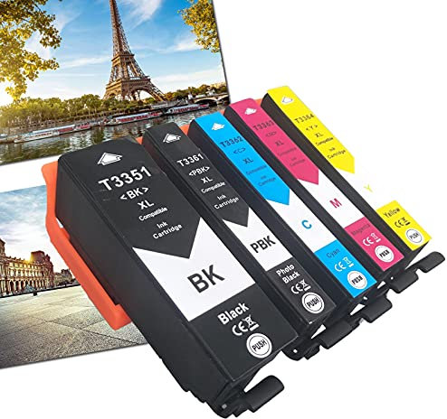 OGOUGUAN 33XL Tintenpatrone, kompatibel mit Epson Expression Premium XP-530 XP-540 XP-630 XP-635 XP-640 XP-645 XP-830 XP-900, 5 Stück