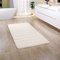 Paco Home Badezimmerteppich Badematte Badteppich Badvorleger Duschvorleger Waschbar Flauschig Memory Foam 3D Effekt, Grösse:65x120 cm, Farbe:Creme