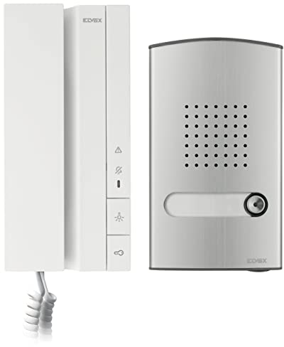 Vimar K40540.E Set draht Elektronikeinheit, 1 Audio-Klingeltableau Voxie Gegensprechanlage mit Hörer mit 2 Tasten, 1 Netzteil, weiß
