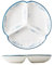 Fondue Plates 4 Piece Set Colorful Ceramics, Round 20cm/7.8inch 08