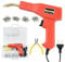Plastica Saldatrice Kit, Aolkee 50W Saldatore per Plastica, Riparazione Paraurti Auto, pinzatrice a caldo, strumento di saldatura per riparazione paraurti auto con 200 graffette, pinze