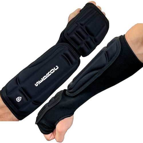 Sedroc Pro Fist Forearm Guards Padded Arm Sleeves with Knuckle Protection - Pair (Medium - 14 Long)