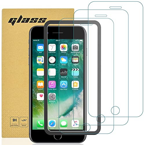 Totill 3 Pezzi, Vetro Temperato Compatibile con iPhone 8 Plus, iPhone 7 Plus, iPhone 6s Plus, and iPhone 6 Plus, Durezza 9H Ultra Trasparente, cover amichevole strumento per una facile installazione