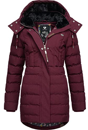 Ragwear Damen wasserdichter Wintermantel Steppmantel mit Kapuze Ashanta XS-6XL