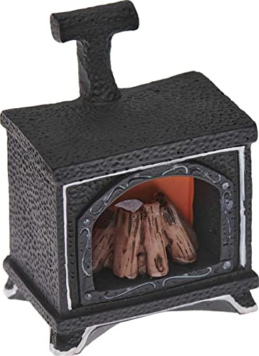 Rico Design Miniatur Kamin mit Licht 7x3,5x4,8cm Miniaturdeko Miniaturwelt Wichtel Wichteldeko