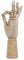 TOUROCMONT Gliederhand Holzhand Zeichenpuppe Modellhand 18 cm, 30cm, Links, Rechts, beweglich zum Malen(Links, 18CM)